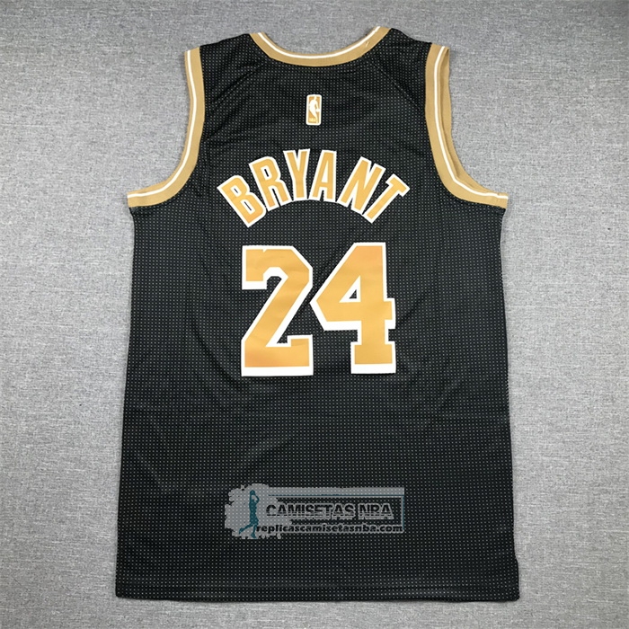 Camiseta Los Angeles Lakers Kobe Bryant NO 24 Select Series Oro Negro